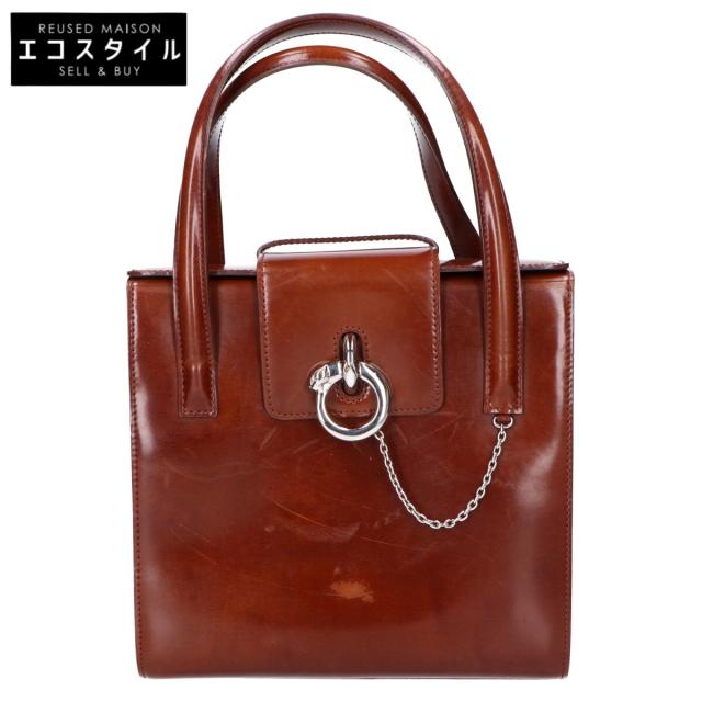 カルティエ パンテール レザー ハンドバック カルティエ「パンテール ドゥーブル」バッグ、“豹”を象ったハンドル