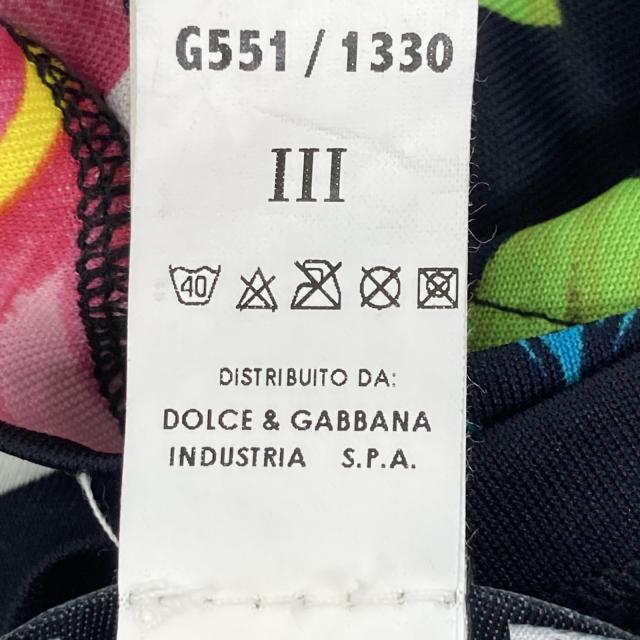 DOLCE&GABBANA ドルチェアンドガッバーナ スカート 3 ブラック×マルチカラー レディース_5