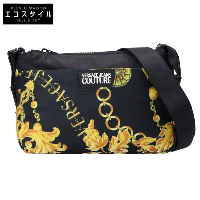 VERSACE JEANS ヴェルサーチジーンズ ショルダーバッグ ブラック/イエロー レディース