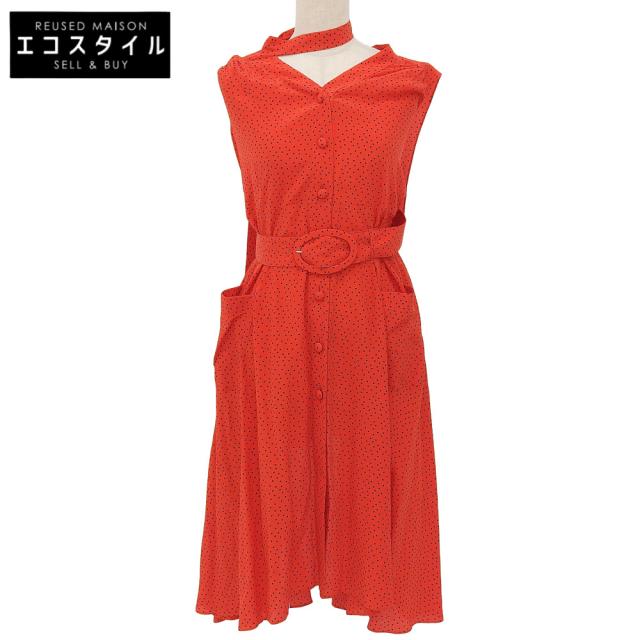 BALENCIAGA バレンシアガ ワンピース 34 レッド レディース