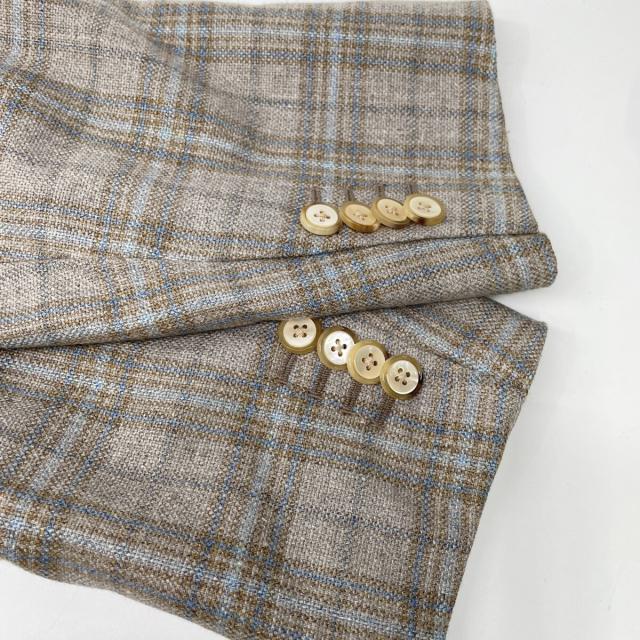 Belvest ベルベスト ジャケット 50 ベージュ チェック メンズ Belvest ベルベスト ジャケット 50 ベージュ チェック メンズ