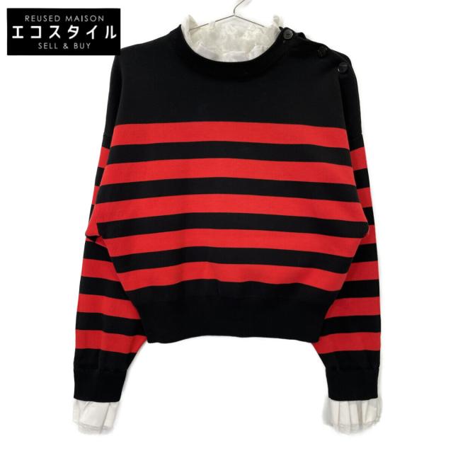 nagonstans ナゴンスタンス トップス M レッド×ブラック レディース