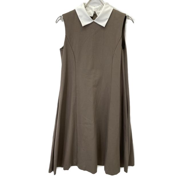 FOXEY NEW YORK フォクシーニューヨーク ワンピース 38 グレージュ レディース_1
