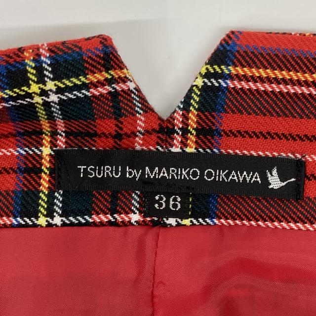 TSURU BY MARIKO OIKAWA ツルバイマリコオイカワ ボトムス 36 レッド チェック レディース TSURU BY MARIKO OIKAWA ツルバイマリコオイカワ ボトムス 36 レッド