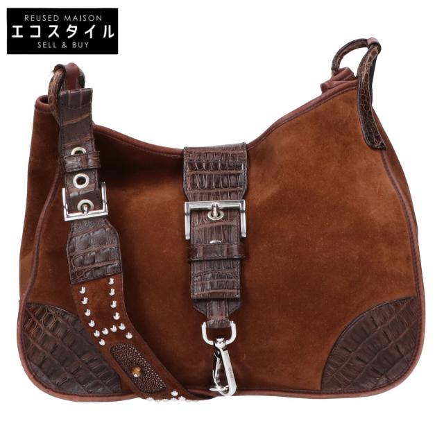 PRADA プラダ ショルダーバッグ ブラウン メンズ