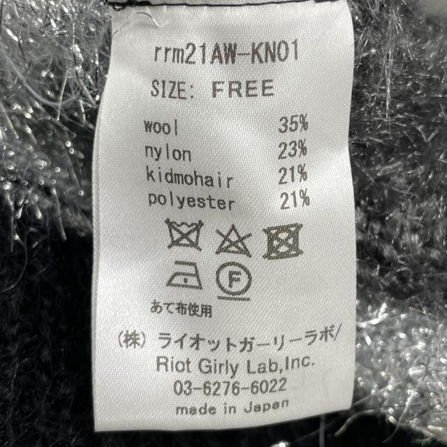 rurumu: ルルムウ ワンピース F ブラック×ホワイト レディース