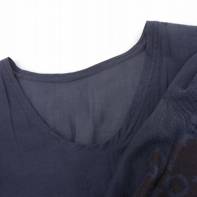 Haat ハート トップス 36 ネイビー レディース