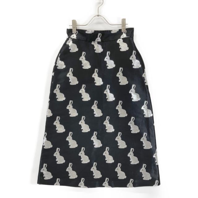 MaCO マコ スカート O ブラックｘシルバー レディース