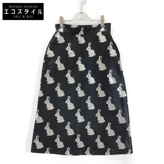 MaCO マコ スカート O ブラックｘシルバー レディース