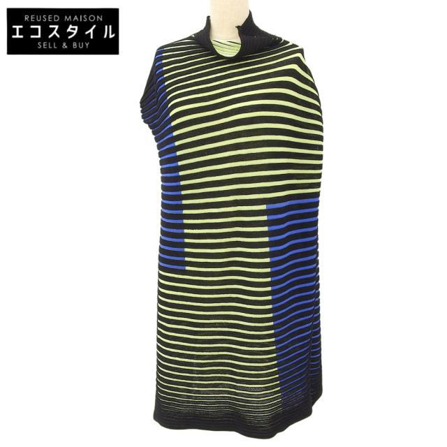 PLEATS PLEASE プリーツプリーズ ワンピース 3 ブラック/ライムグリーン レディース