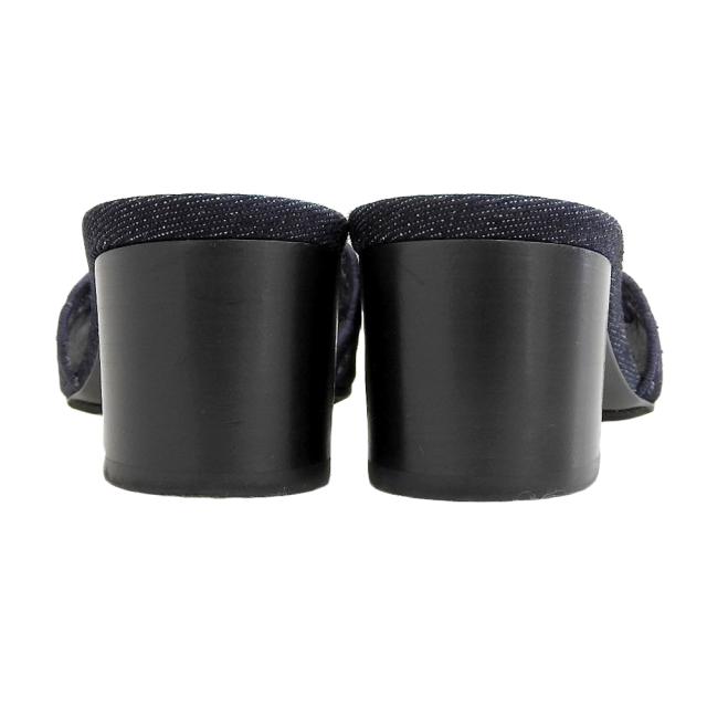 HERMES エルメス シューズ 35 1/2 ネイビー レディース_3
