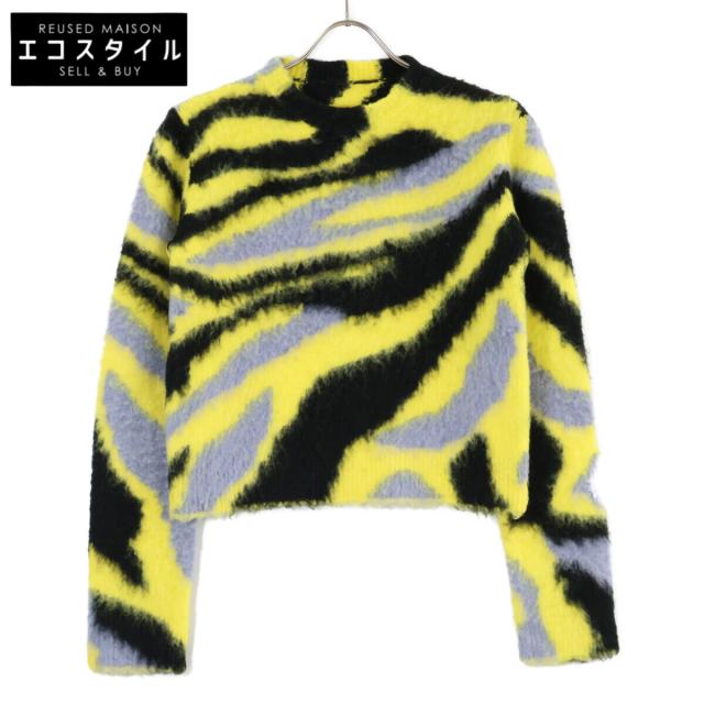 LOEWE ロエベ トップス S イエロー×ブラック×グレー レディース