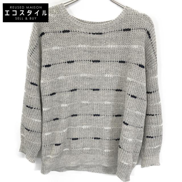 theory luxe セオリーリュクス トップス 38 グレー×ブラック レディース