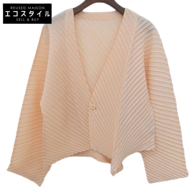 ISSEY MIYAKE イッセイミヤケ ジャケット 2 ピンクベージュ レディース