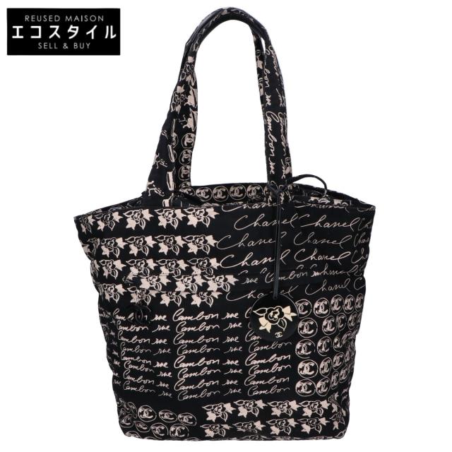 CHANEL シャネル トートバッグ ブラックxベージュ レディース