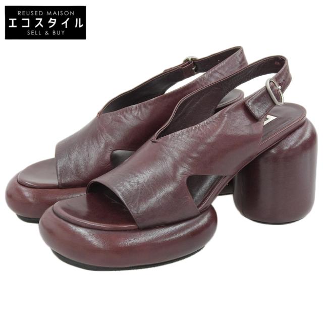 JIL SANDER ジルサンダー シューズ 37 ボルドー レディース