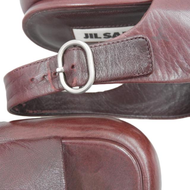 JIL SANDER ジルサンダー シューズ 37 ボルドー レディース