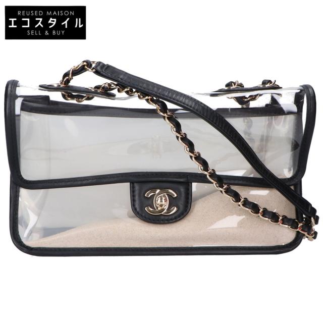 CHANEL シャネル ショルダーバッグ クリア/ブラック/GD金具 レディース