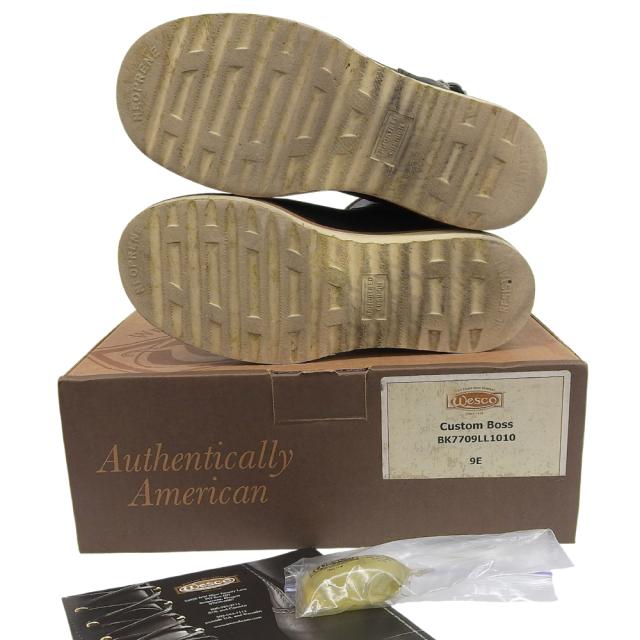 WESCO ウエスコ シューズ 9E ブラック メンズ