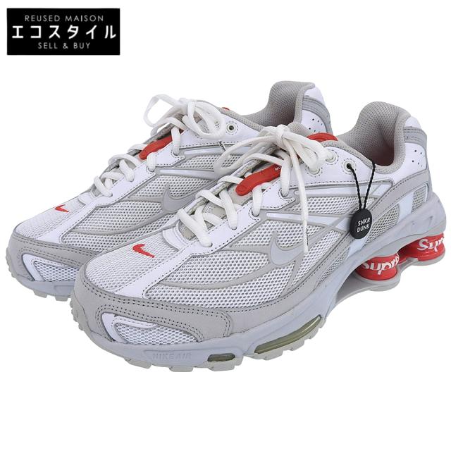 NIKE ナイキ シューズ 8(US) ホワイト/グレー メンズ