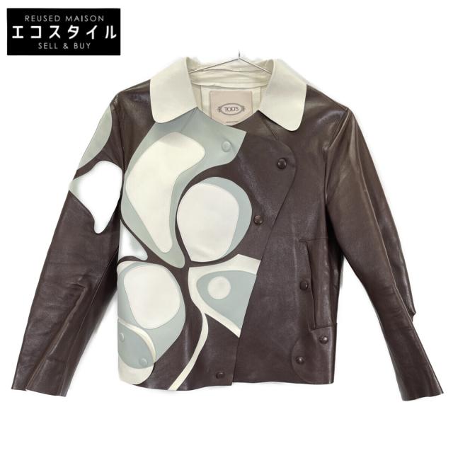 TODS トッズ ジャケット 40 ブラウン レディース