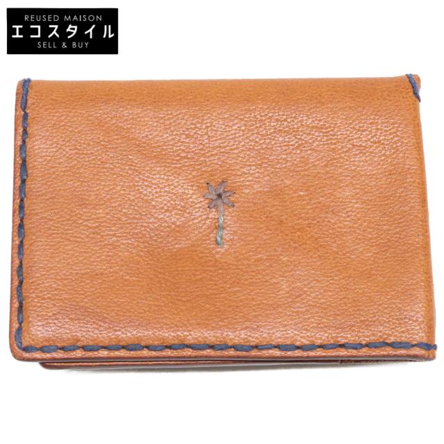 HENRY CUIR アンリークイール カードケース キャメル レディース