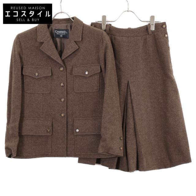 CHANEL シャネル スーツ セットアップ 38 ブラウン レディース