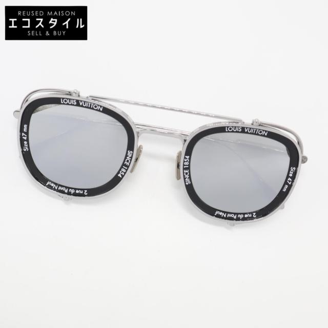LOUIS VUITTON ルイヴィトン サングラス 47□28 145 シルバー レディース