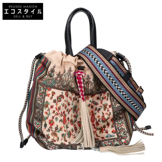 ETRO エトロ ハンドバッグ ベージュ/マルチカラー レディース
