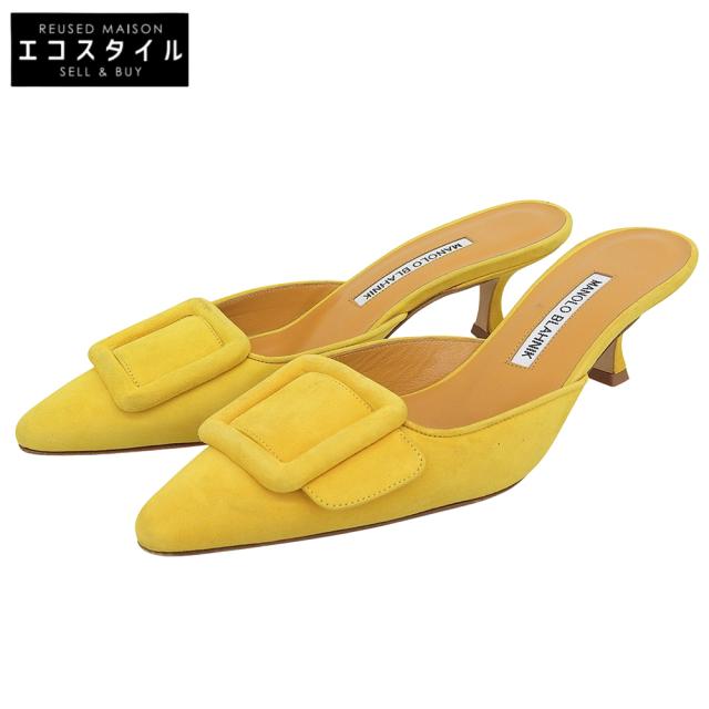 MANOLO BLAHNIK マノロブラニク シューズ 36 1/2 イエロー レディース