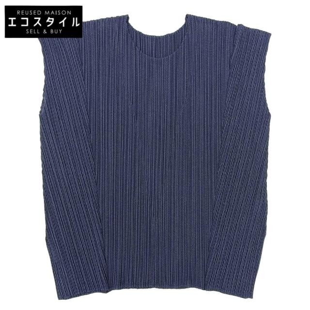 PLEATS PLEASE プリーツプリーズ トップス 3 ネイビー レディース