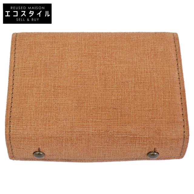 ｍ+ エムピウ 二つ折り財布（小銭入れあり） キャメル メンズ