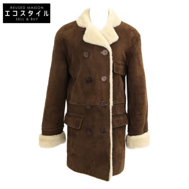 HERMES エルメス コート 36 ブラウン レディース