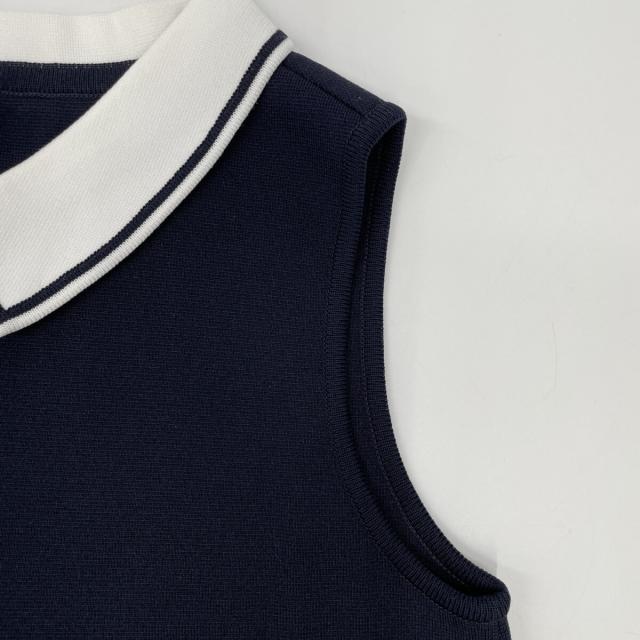 FOXEY フォクシー ワンピース 38 ネイビー／ホワイト レディース_8