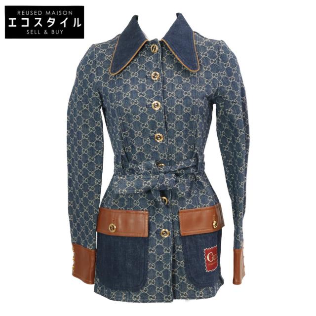GUCCI グッチ ジャケット 34 インディゴ レディース
