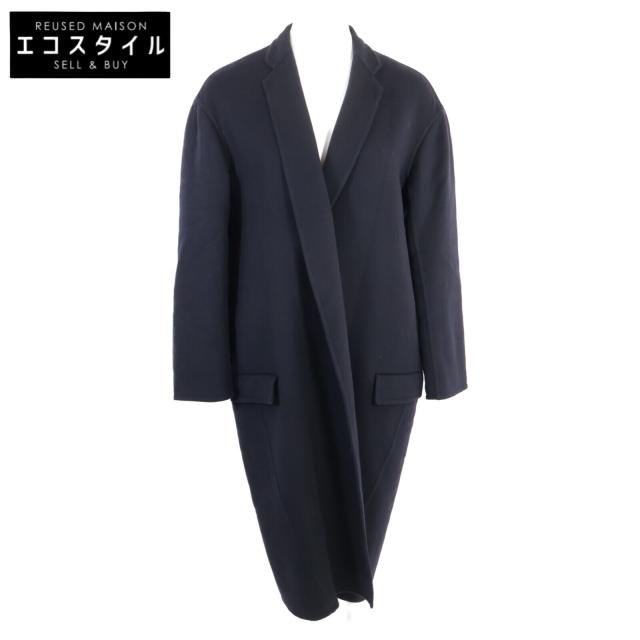 CELINE セリーヌ コート 34 ネイビー レディース