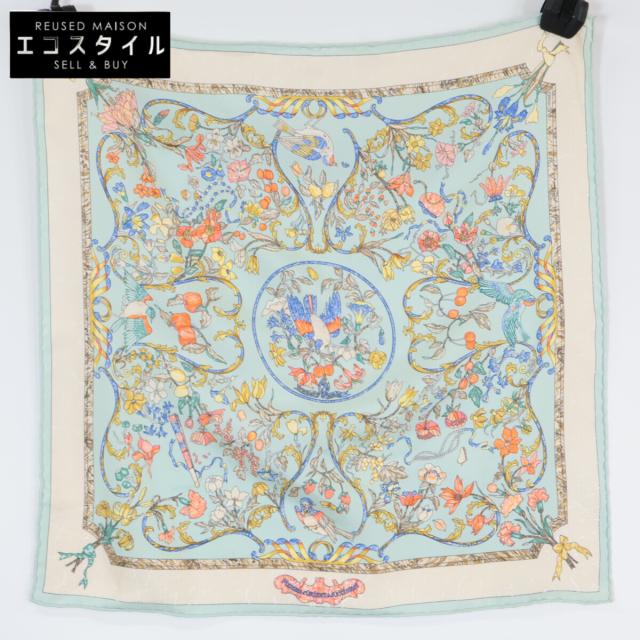 HERMES エルメス スカーフ ライトブルー系 レディース
