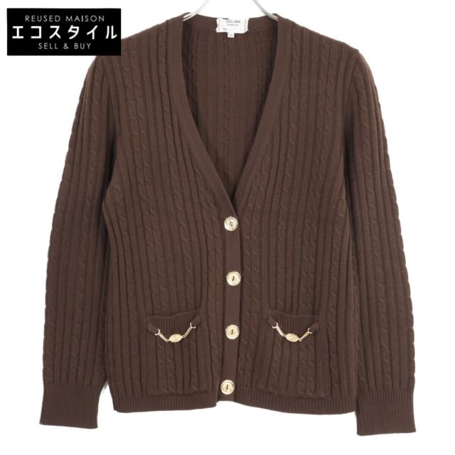 CELINE セリーヌ トップス 40 ブラウン レディース