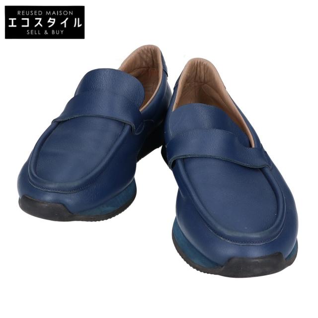 HERMES エルメス シューズ 43 ネイビー メンズ