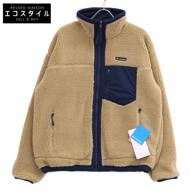 Columbia コロンビア ジャケット M ベージュ×ネイビー メンズ