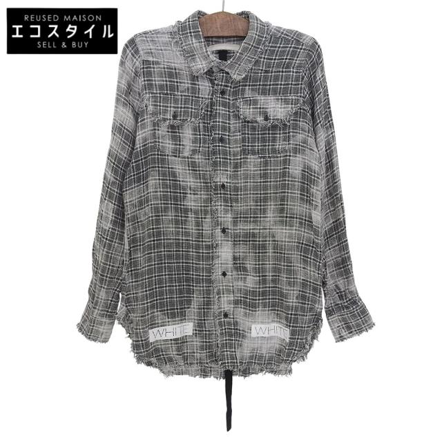 OFF-WHITE オフホワイト トップス XS グレー/ホワイト メンズ