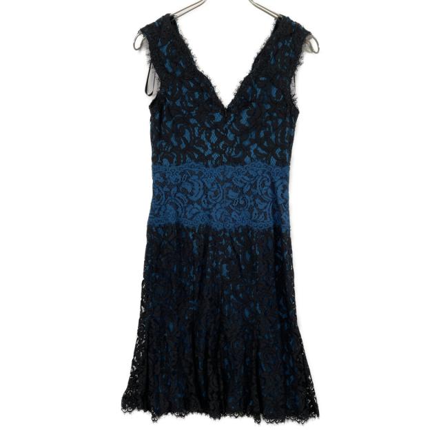 TADASHI SHOJI ノースリーブ 膝丈ワンピース ブルー タダシショウジ