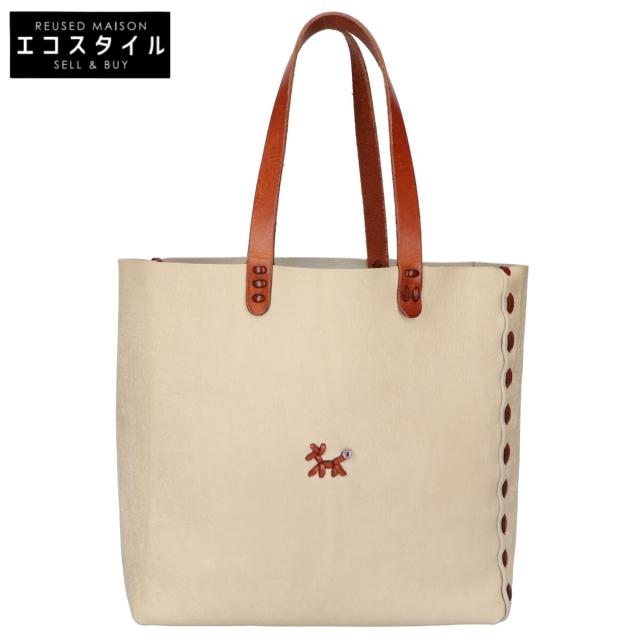 HENRY CUIR アンリークイール トートバッグ アイボリー レディース