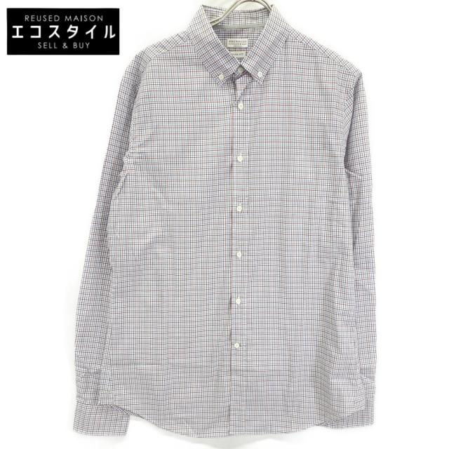 BRUNELLO CUCINELLI ブルネロクチネリ トップス M ブルー×レッド メンズ
