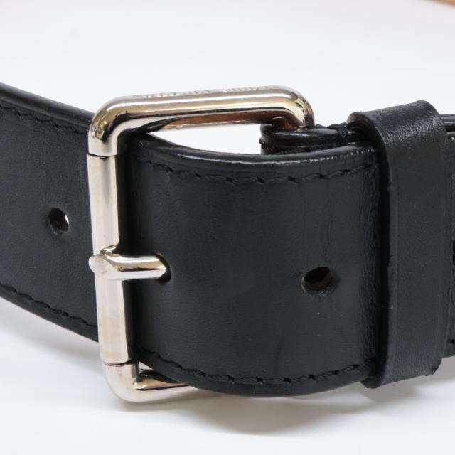 LOUIS VUITTON ルイヴィトン ベルト 85/34 ブラック/シルバー メンズ