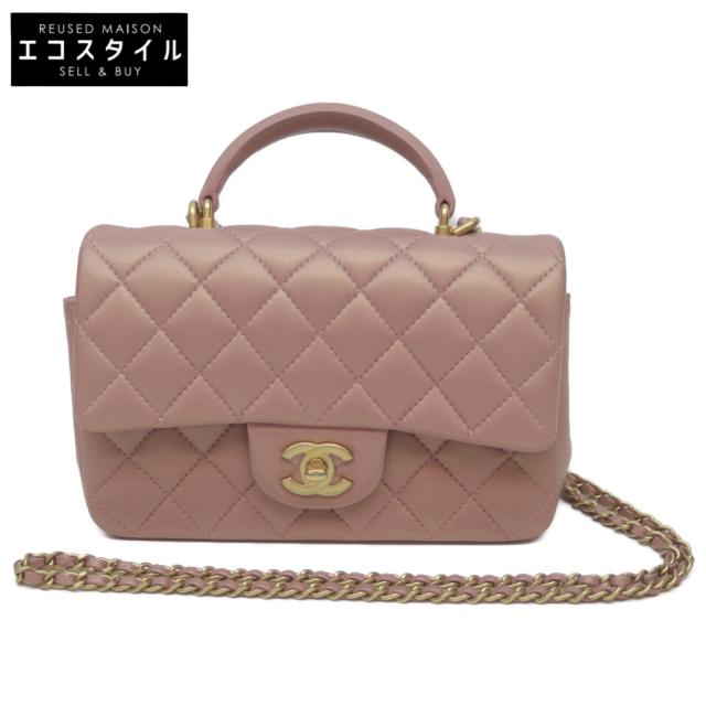 CHANEL シャネル ショルダーバッグ メタリックピンク/GD金具 レディース