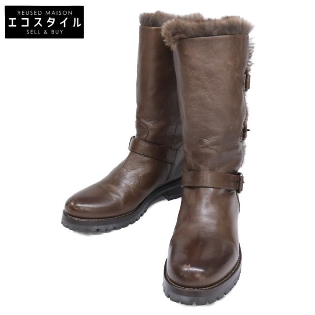 SARTORE サルトル シューズ 37 1/2 ブラウン レディース