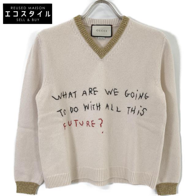 GUCCI グッチ トップス M アイボリー レディース