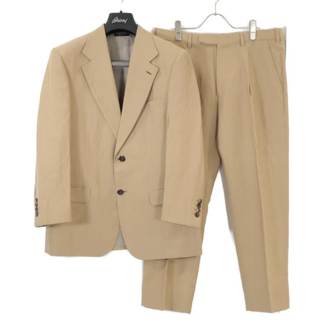 Brioni スーツ ベージュ ベージュ マイクロチェック スーパー150ウール & シルク Brunico スーツ
