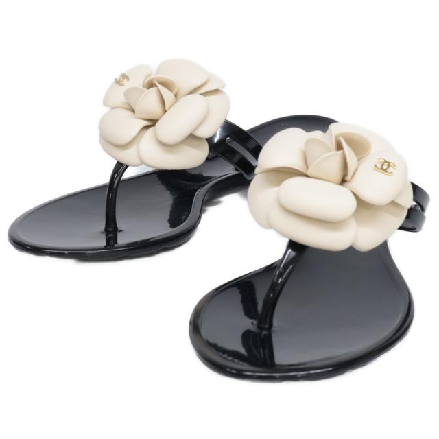 CHANEL シャネル シューズ 36 ブラック/アイボリー レディース_1